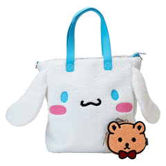 Loungefly! Tote: Sanrio Cinnamoroll Sherpa Tote with Coinbag
