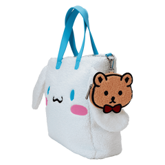 Loungefly! Tote: Sanrio Cinnamoroll Sherpa Tote with Coinbag