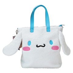 Loungefly! Tote: Sanrio Cinnamoroll Sherpa Tote with Coinbag