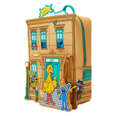 Loungefly! Leather: Sesame Street Corner Mini Backpack