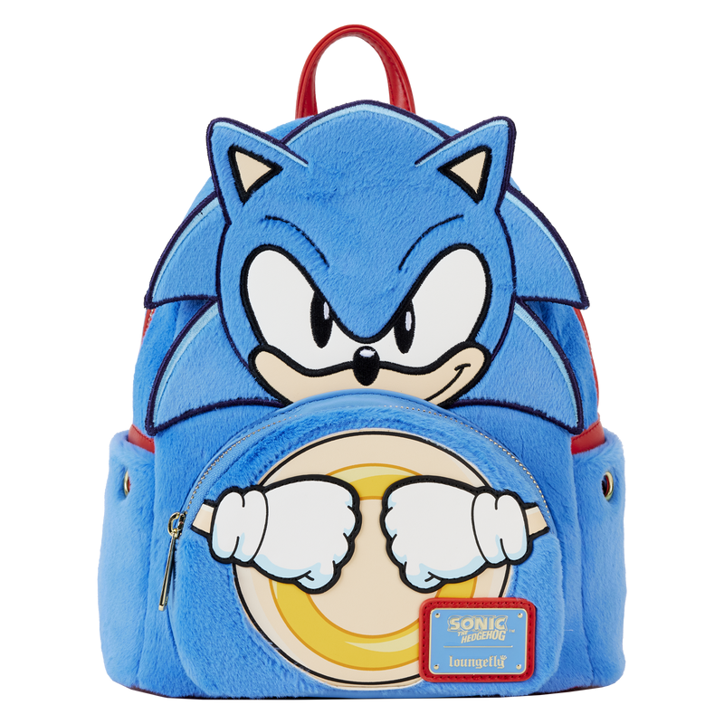 Loungefly! Leather: Sega Sonic The Hedgehog Classic Cosplay Mini Backpack