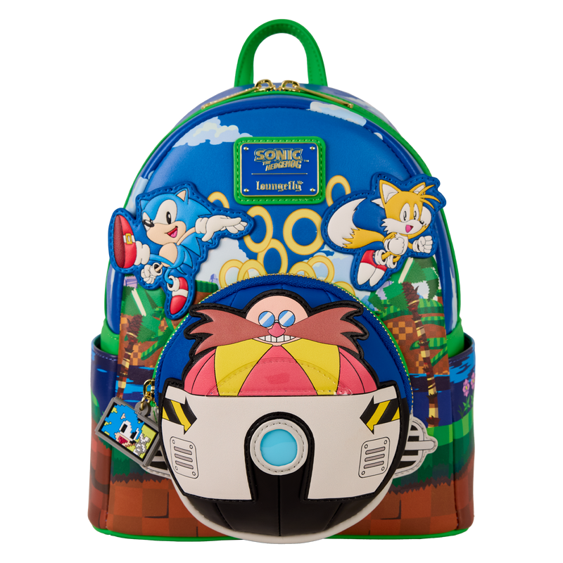 Loungefly! Leather: Sega Sonic the Hedgehog Mini Backpack