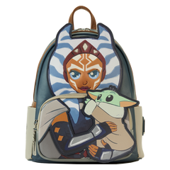 Loungefly! Leather: Mandalorian Ahsoka Holding Grogu Mini Backpack