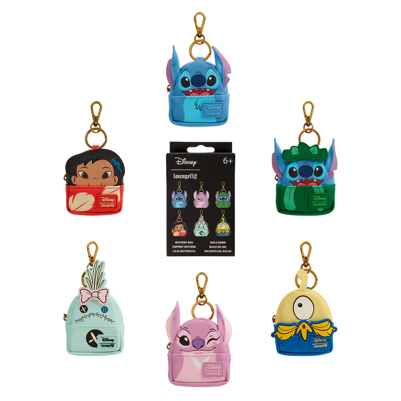 Loungefly! Bag Charm: Disney Lilo and Stitch Mini Backpack Mystery Bag Charms