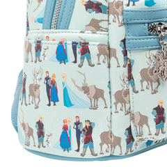 Loungefly! Leather: Disney Frozen Group All-Over-Print Backpack
