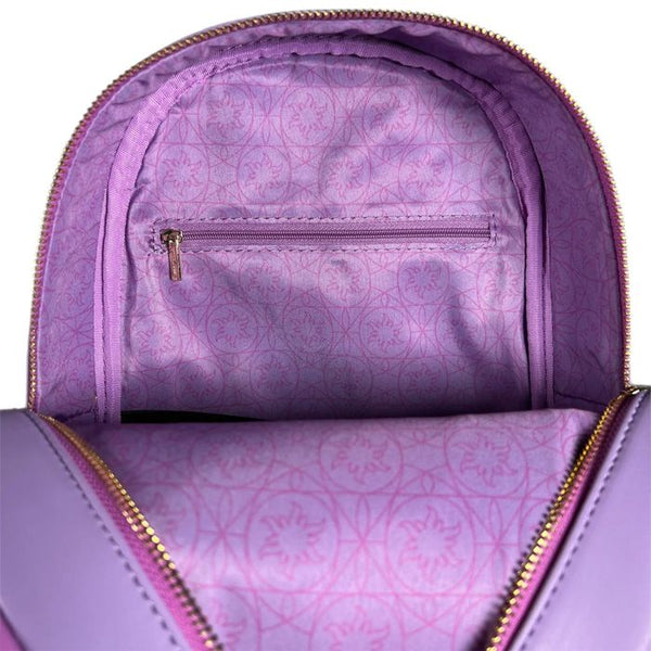 Loungefly! Leather: Disney Tangled Stained Glass Backpack