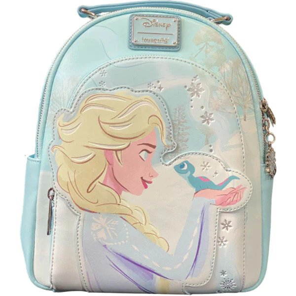 Loungefly! Leather: Disney Frozen 2 Elsa and Bruni Mini Backpack
