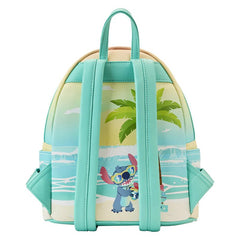 Loungefly! Leather: Disney Stitch Sandcastle Beach Surprise Mini Backpack