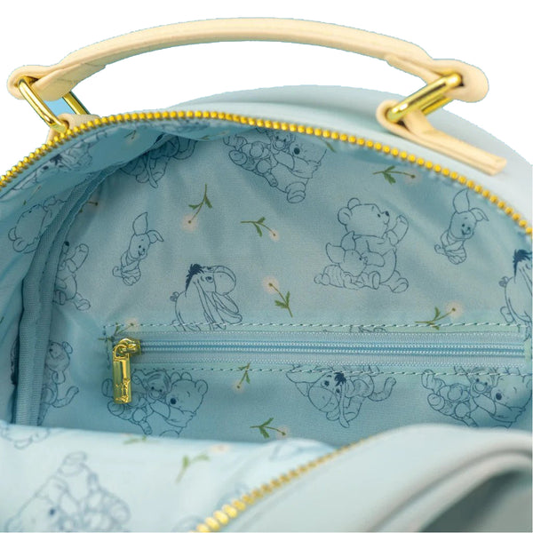 Loungefly! Leather: Disney Winnie the Pooh Friends Pastel Dandelions Mini Backpack