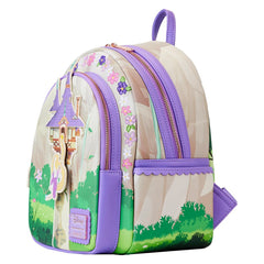 Loungefly! Leather: Disney Tangled Rapunzel Swinging from Tower Mini Backpack