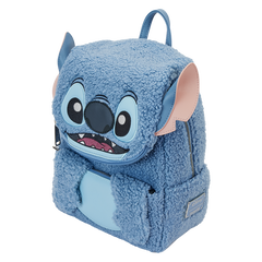Loungefly! Leather: Disney Stitch Plush Pocket Mini Backpack - Fandom