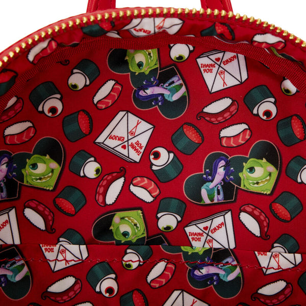 Loungefly! Leather: Disney Monsters Inc Boo Takeout Mini Backpack