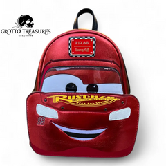 Loungefly! Leather: Pixar Cars Lightning Mcqueen Mini Backpack