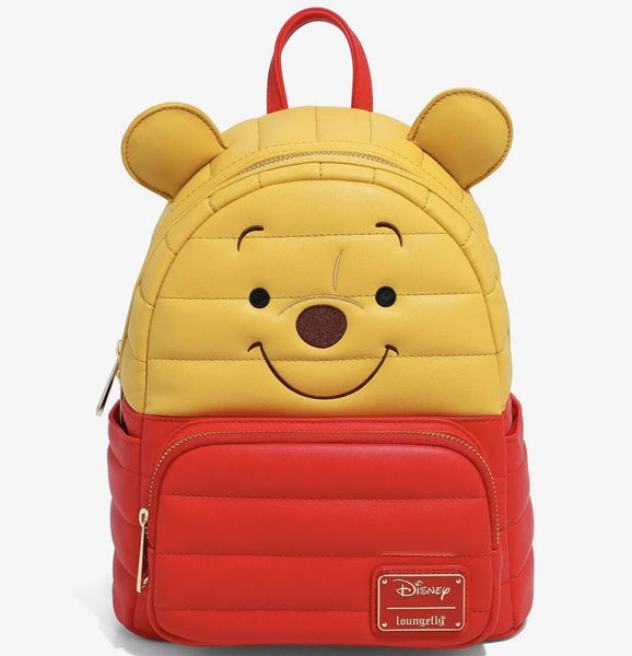 Loungefly! Leather: Disney Winnie the Pooh Quilted Puff Mini Backpack