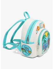 Loungefly! Leather: Disney Lilo and Stitch Stained Glass Mini Backpack