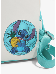 Loungefly! Leather: Disney Lilo and Stitch Stained Glass Mini Backpack