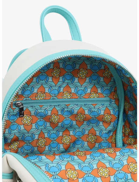 Loungefly! Leather: Disney Lilo and Stitch Stained Glass Mini Backpack