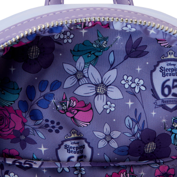 Loungefly! Leather: Disney Sleeping Beauty 65Th Anniversary Scene Mini Backpack