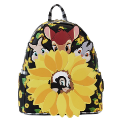 Loungefly! Leather: Disney Bambi Sunflower Friends Mini Backpack