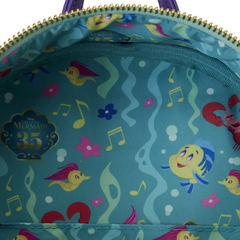 Loungefly! Leather: Disney The Little Mermaid 35th Anniversary Life is the Bubbles Mini Backpack