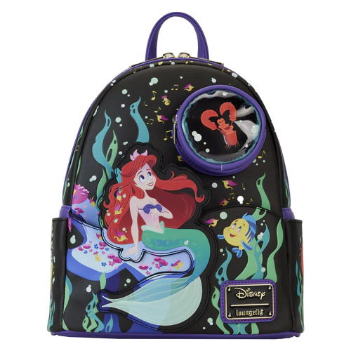 Loungefly! Leather: Disney The Little Mermaid 35th Anniversary Life is the Bubbles Mini Backpack