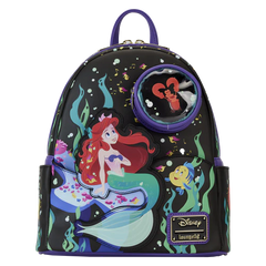 Loungefly! Leather: Disney The Little Mermaid 35th Anniversary Life is the Bubbles Mini Backpack