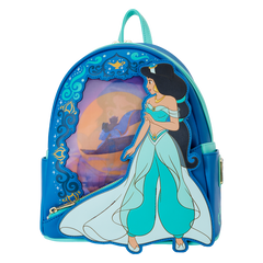 Loungefly! Leather: Disney Princess Jasmine Lenticular Mini Backpack