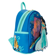 Loungefly! Leather: Disney Princess Jasmine Lenticular Mini Backpack