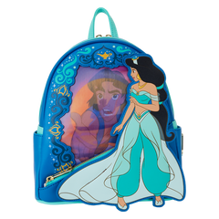 Loungefly! Leather: Disney Princess Jasmine Lenticular Mini Backpack