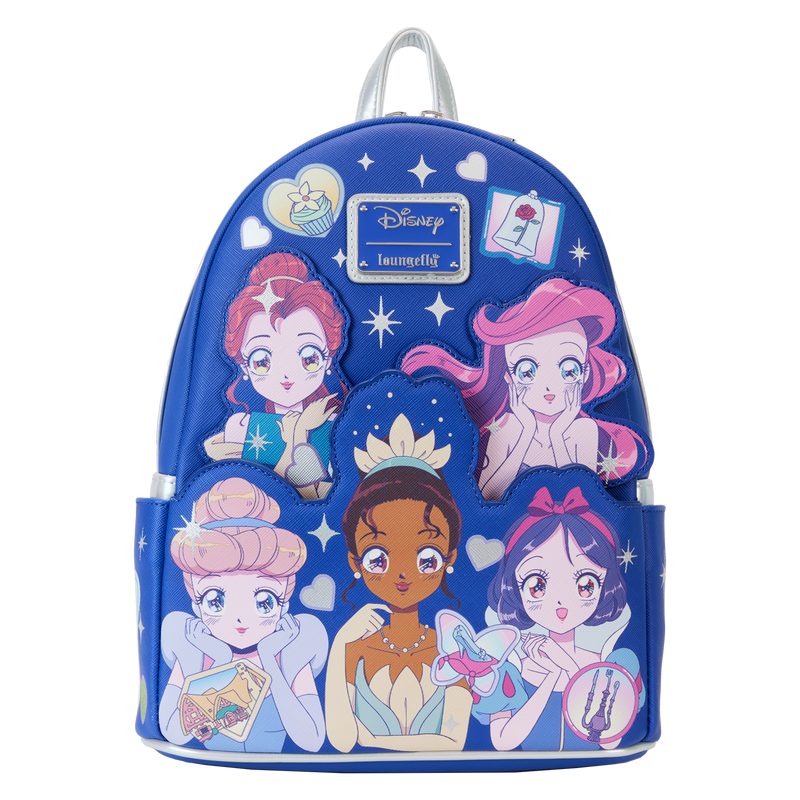 Loungefly! Leather: Disney Princess Manga Style Mini Backpack