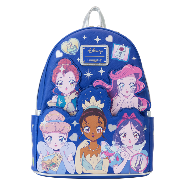 Loungefly! Leather: Disney Princess Manga Style Mini Backpack