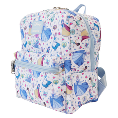 Loungefly! Nylon: Disney Princess Manga Style All-over-print Nylon Mini Backpack