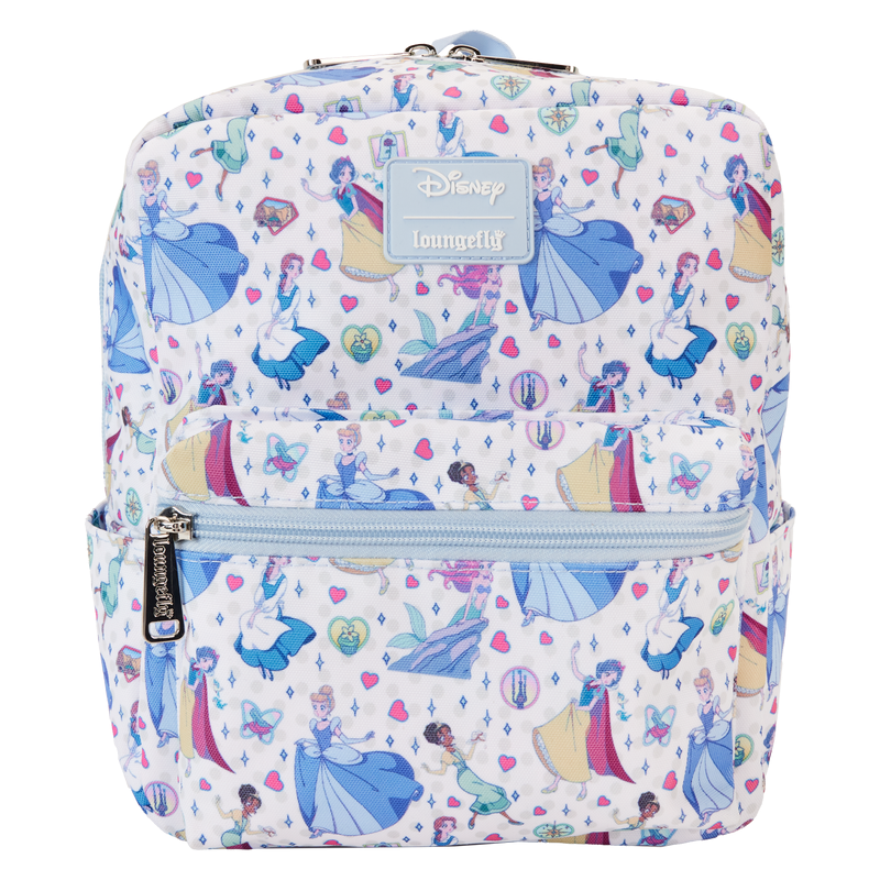 Loungefly! Nylon: Disney Princess Manga Style All-over-print Nylon Mini Backpack