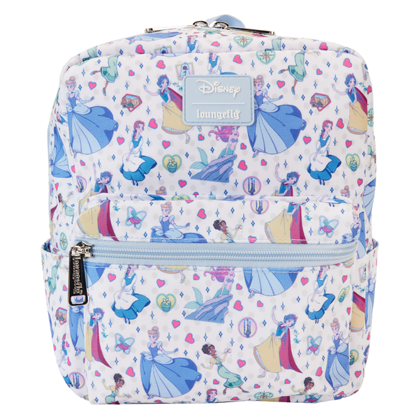 Loungefly! Nylon: Disney Princess Manga Style All-over-print Nylon Mini Backpack