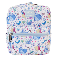 Loungefly! Nylon: Disney Princess Manga Style All-over-print Nylon Mini Backpack