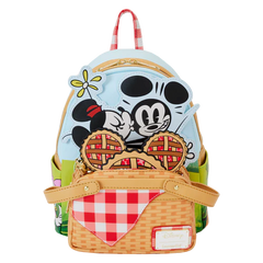 Loungefly! Leather: Disney Mickey and Friends Picnic Mini Backpack