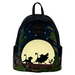 Loungefly! Leather: Disney Lion King 30th Anniversary Hakuna Matata Silo Mini Backpack