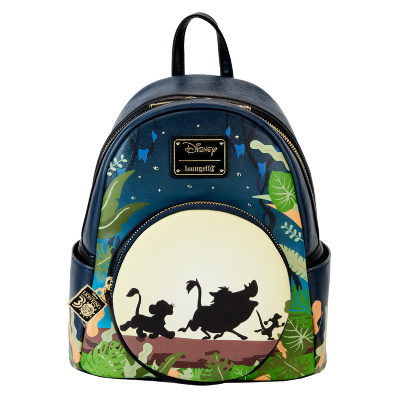 Loungefly! Leather: Disney Lion King 30th Anniversary Hakuna Matata Silo Mini Backpack