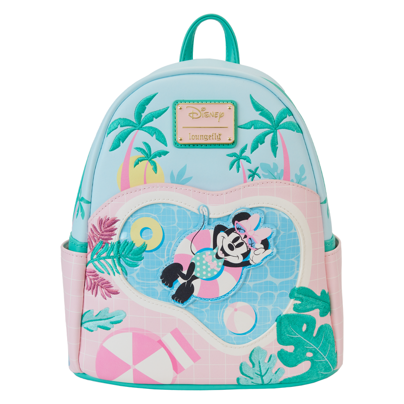 Loungefly! Leather: Minnie Mouse Vacation Style Mini Backpack