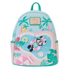 Loungefly! Leather: Minnie Mouse Vacation Style Mini Backpack