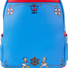 Loungefly! Leather: Disney Donald Duck 90Th Anniversary Mini Backpack