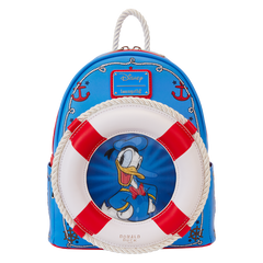 Loungefly! Leather: Disney Donald Duck 90Th Anniversary Mini Backpack