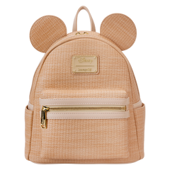 Loungefly! Leather: Disney Mickey Straw Cosplay Mini Backpack