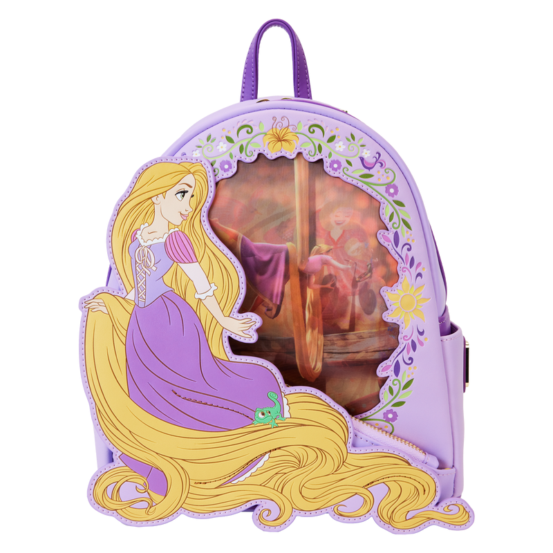 Loungefly! Leather: Disney Princess Rapunzel Lenticular Mini Backpack