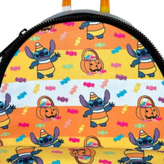 Loungefly! Leather: Disney Stitch Candy Corn Sequin Mini Backpack