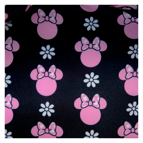 Loungefly! Leather: Disney Mickey Minnie Floral Rock the Dots Mini Backpack