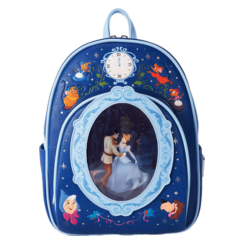Loungefly! Leather: Disney Cinderella 75Th Anniversary Lenticular Mini Backpack