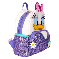 Loungefly! Leather: Disney Daisy Duck Plush Mini Backpack