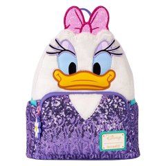 Loungefly! Leather: Disney Daisy Duck Plush Mini Backpack