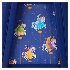 Loungefly! Leather: Disney Princess Carousel Mini Backpack